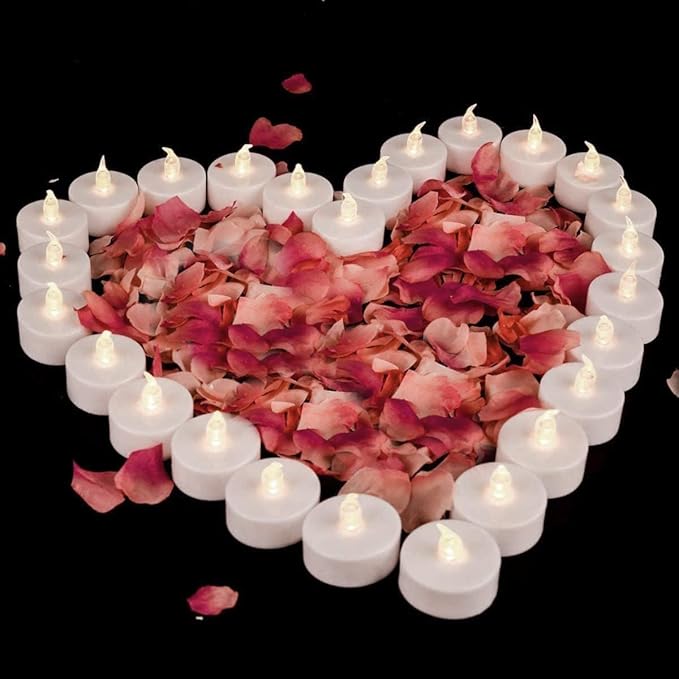 LED Tea Light Remote Control Candle,50pack Flickering Flameless LED Candle,Long Lasting 400+Hours,Battery Operated with Timer for Home Decoration Seasonal &Festival Celebration WarmWhite-VerdiqueGarden