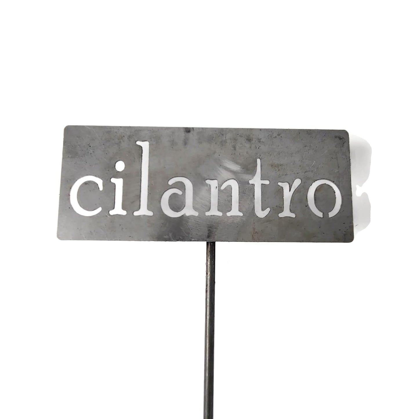 Classic Metal Garden Markers 19 Inches Tall (cilantro, Raw, Unfinished Steel (will rust with time))-VerdiqueGarden