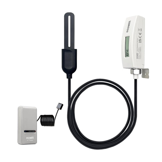 ECOWITT Soil Moisture Tester Kit, Includes GW1200 IoT Gateway and WH51L Soil Moisture Sensor with 1m/3.28ft Long Wire Sensor Probe, 915 MHz-VerdiqueGarden