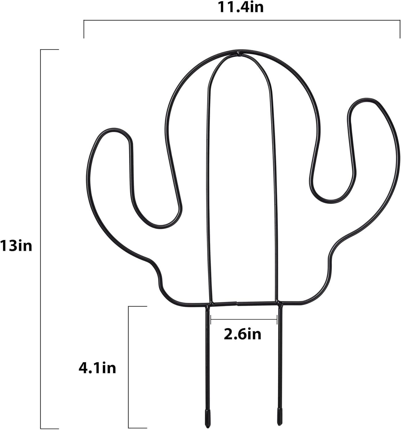 2 Pack Plant Trellis Indoor, 11.4" W x 13" H Small Trellis for Potted Plants, Decorative Trellis for Climbing Plants Indoor, Ideal for Vines on Tabletops, Balconies, Gardens and Lawns, Cactus-Shaped-VerdiqueGarden