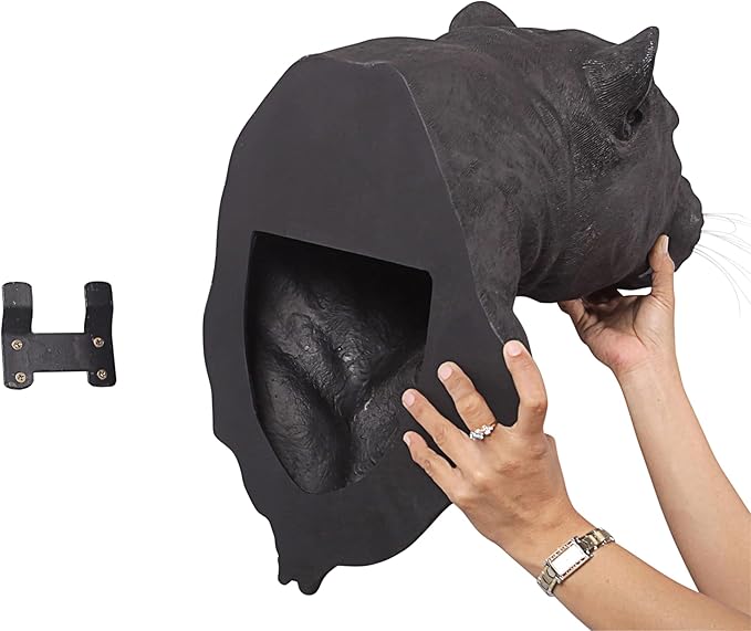 Design Toscano Shadow Predator Black Panther Wall Sculpture-VerdiqueGarden