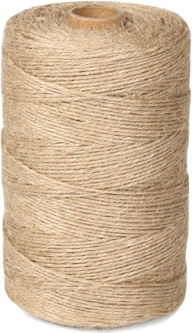 PerkHomy 1100FT Jute Twine String 2mm 3ply Natural Thin Twine for Craft Gardening Gift Wrapping Packing Material Wedding Christmas Decoration Bulk-VerdiqueGarden