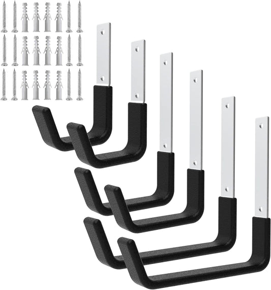 Heavy Duty Utility Hooks for Garage Storage Utility Hooks Wall Mount,Garage Hooks Heavy Duty,Garage Wall Hooks,Hose Holder,Bike Hooks,Ladder Hooks,Leaf Blower Hanger (2S & 2M & 2L)-VerdiqueGarden