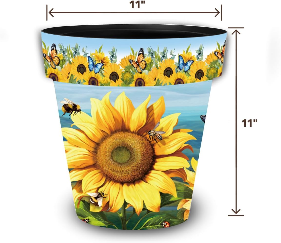 Briarwood Lane Sunflower Dance Medium Planter-VerdiqueGarden