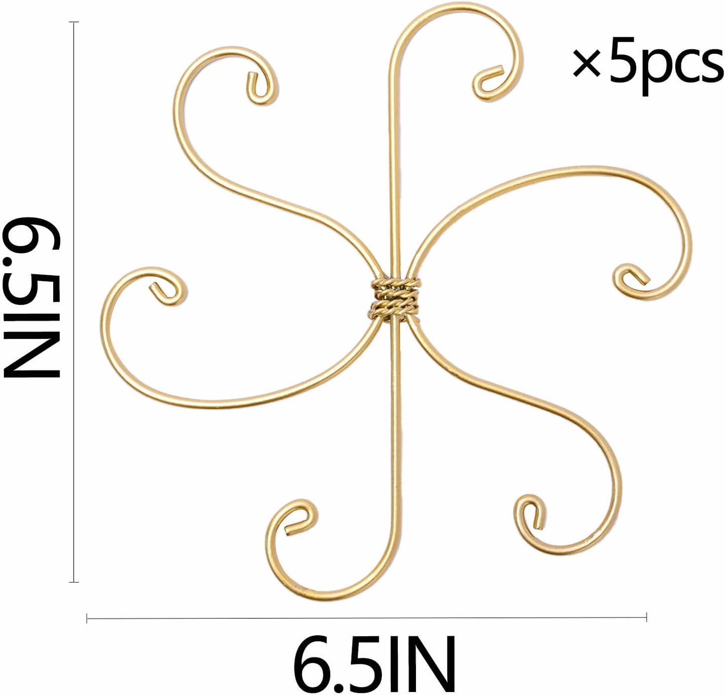 5PCS Monstera Plant Stem Support Hook - 6.5 * 6.5IN Durable Metal Stem Stabilizer for Monstera Plants and Fishbone Cactus - Gentle Protection Leaf Holder - Easy Installation - 5 Piece Set-VerdiqueGarden