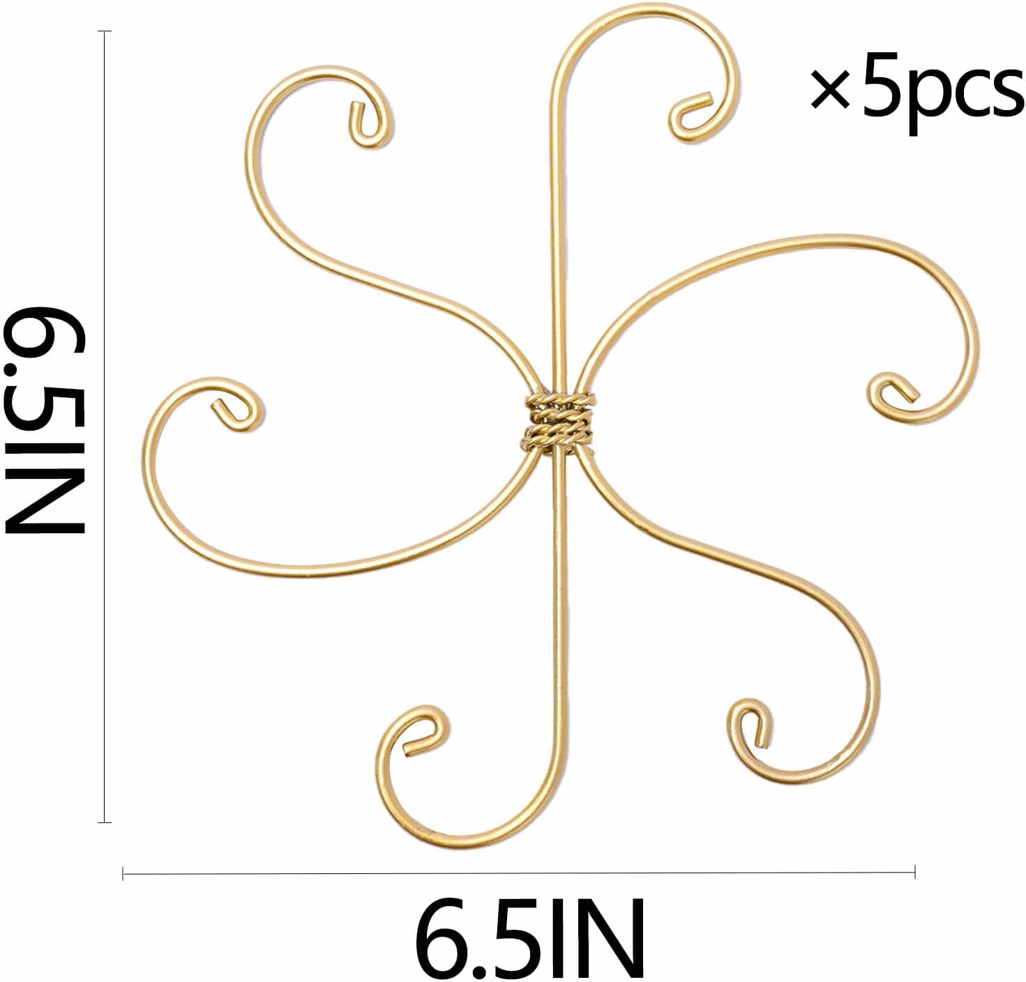 5PCS Monstera Plant Stem Support Hook - 6.5 * 6.5IN Durable Metal Stem Stabilizer for Monstera Plants and Fishbone Cactus - Gentle Protection Leaf Holder - Easy Installation - 5 Piece Set-VerdiqueGarden