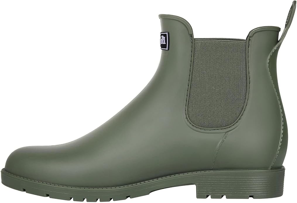 Asgard Women's Ankle Rain Boots Waterproof Chelsea Boots-VerdiqueGarden