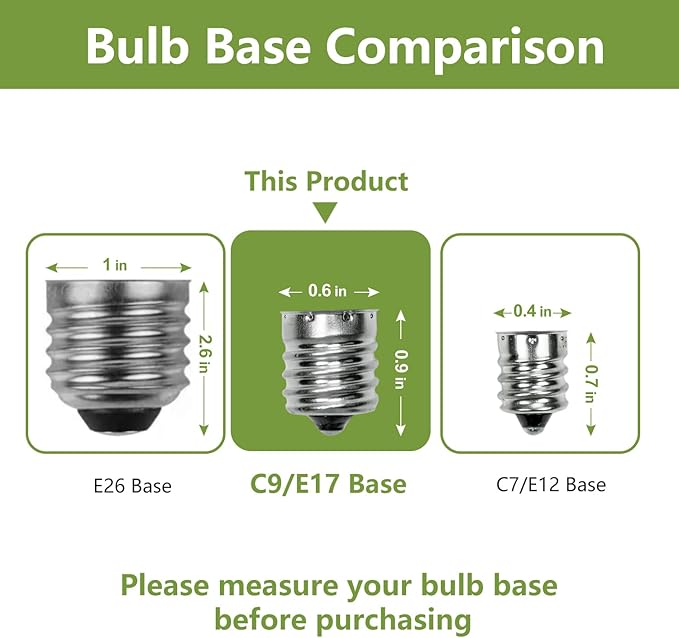 100Pack C9 Replacement LED Light Bulbs, Strawberry Christmas Bulb 2700K Soft White Shatterproof & Waterproof Outdoor String Light Bulbs, E17 Candelabra Base Edison Bulbs for Holiday Decoration-VerdiqueGarden