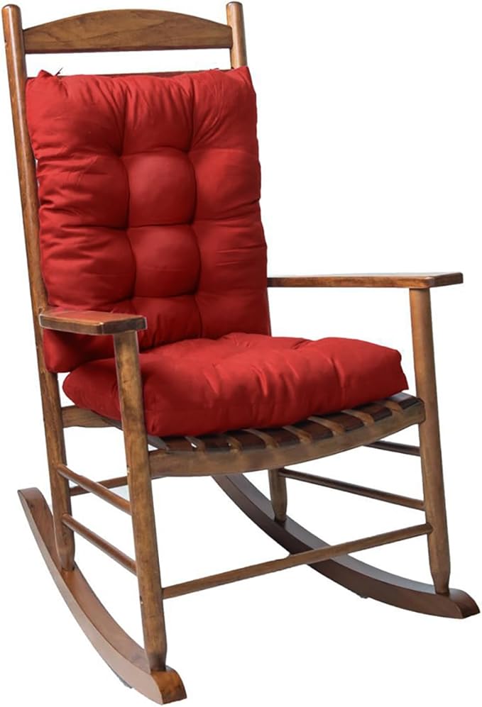 Indoor Outdoor Chair Cushion, 1 Pack Garden High Back Chair Cushions, Lounger Chair Pad, for Recliner Patio Chair, Burgundy-VerdiqueGarden