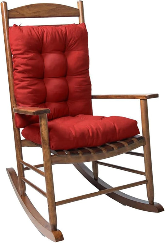 Indoor Outdoor Chair Cushion, 1 Pack Garden High Back Chair Cushions, Lounger Chair Pad, for Recliner Patio Chair, Burgundy-VerdiqueGarden