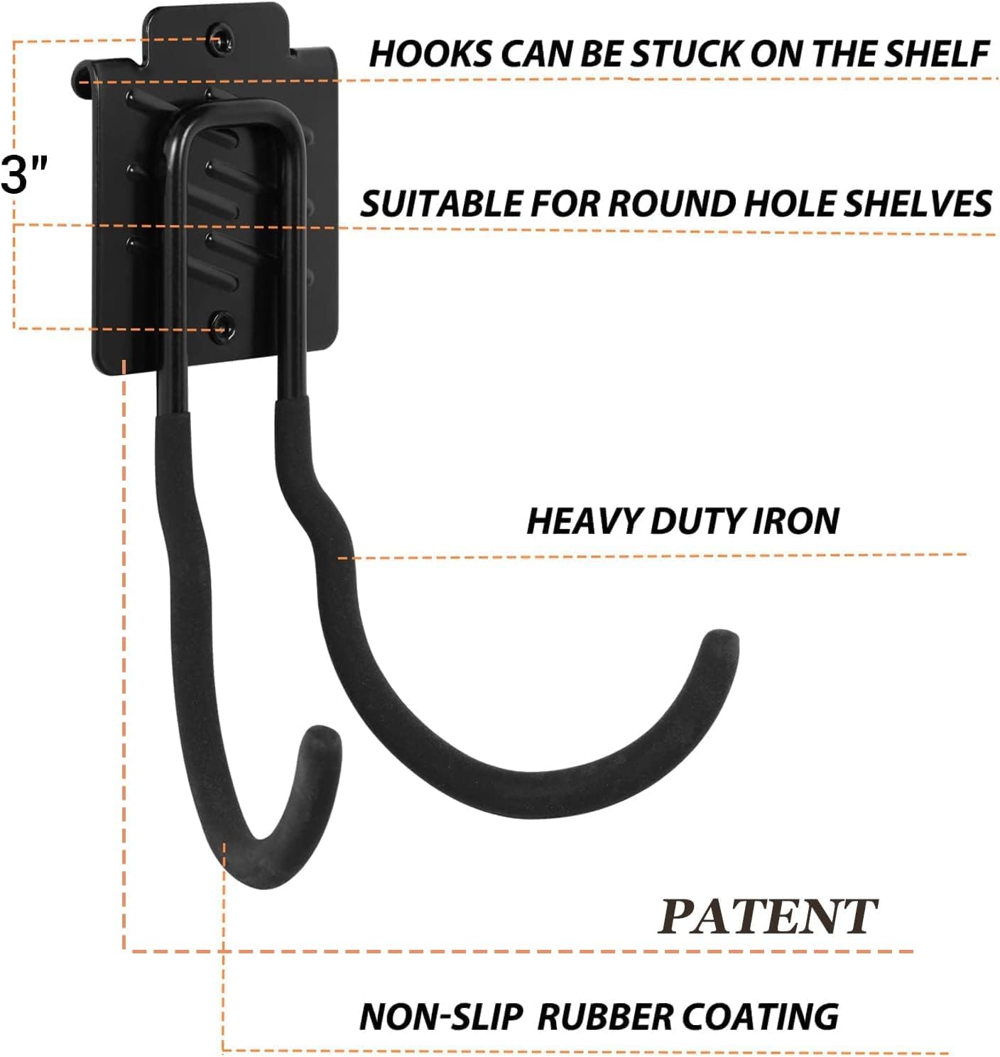 Wallmaster Boltless Shelving Hook Organizer Kit,7 Pcs Adjustable Storage Hanging Accessories for 1.5 inch Keyhole Rack,Garage Heavy Duty Tool Storage System-VerdiqueGarden