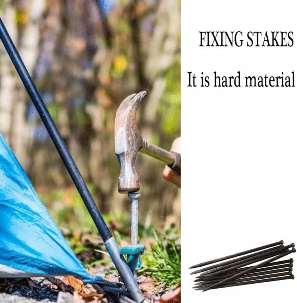 Metal Landscape Edging Anchoring Spikes, 50PCS 10 Inch Landscape Paver Edging Anchoring Spikes for Artificial Turf, Weed Barrier, Tent Spikes, Camping (50)-VerdiqueGarden