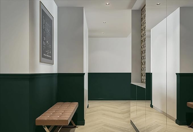 Dimoon 236''x15.7'' Emerald Dark Skin Peel and Stick Wallpaper Contact Paper Modern Self Adhesive Wall Paper Removable Renter Friendly Textured Solid Vinyl Roll (236''x15.7'',Emerald Dark Skin)-VerdiqueGarden