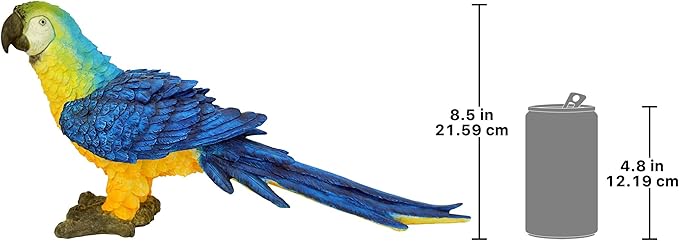 Design Toscano Mortimer the Macaw Tropical Parrot Statue-VerdiqueGarden