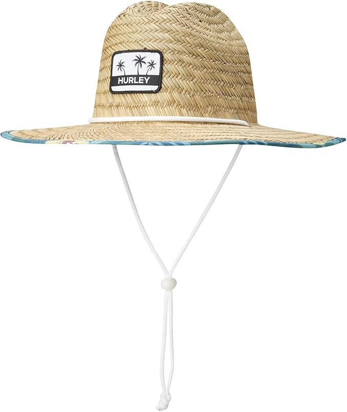 Hurley Women's Straw Hats - Real Straw Hat Medium Brim and Adjustable Chin Strap-VerdiqueGarden