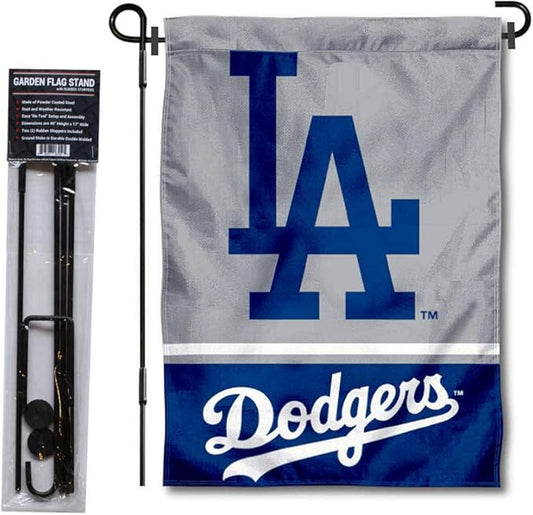 WinCraft Los Angeles Dodgers Garden Flag with Stand Holder-VerdiqueGarden