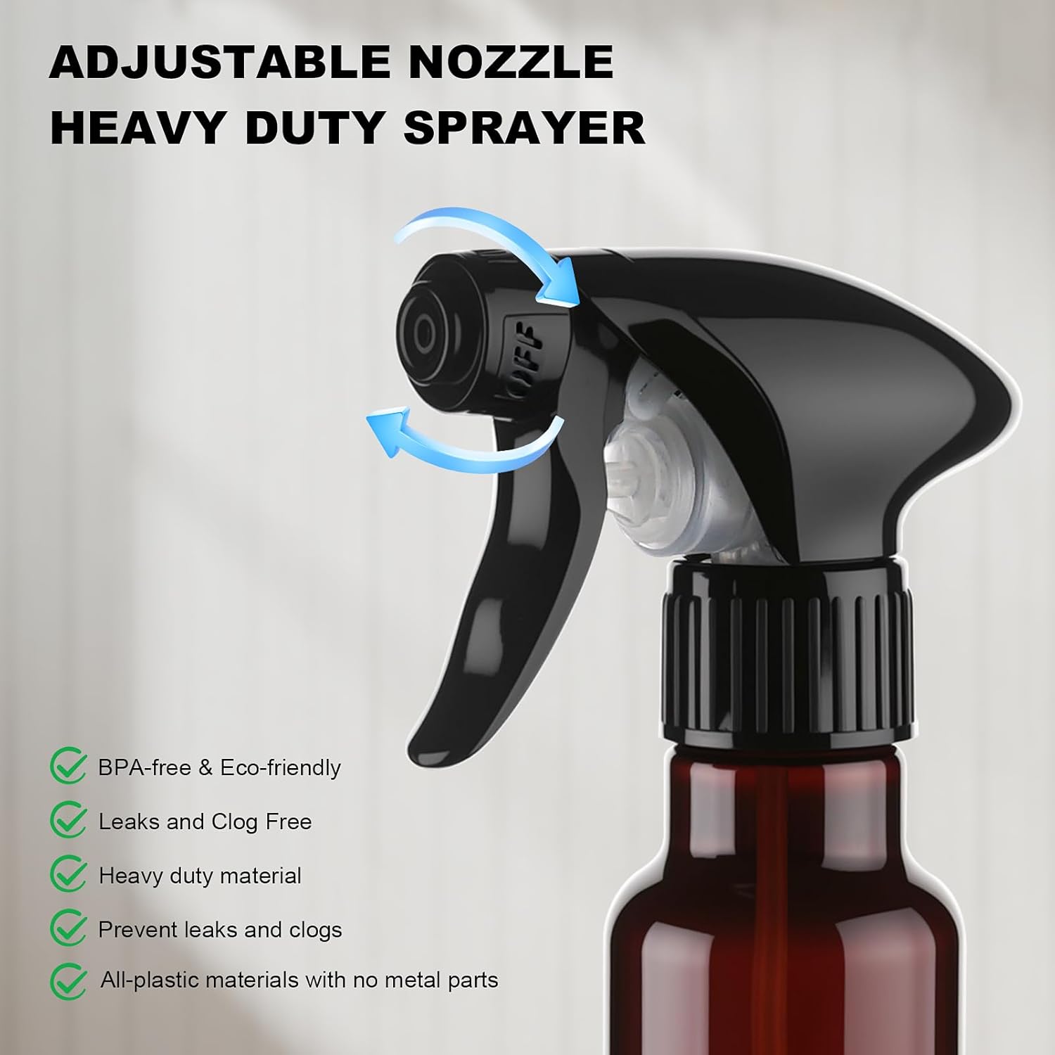 Spray Bottles 4oz/120ml Plastic Small Spray Bottle for Hair Mist/Stream Spraying Heavy Duty Empty Water Spray Bottles for Cleaning Solutions, Plants 2 Pack (Brown)-VerdiqueGarden