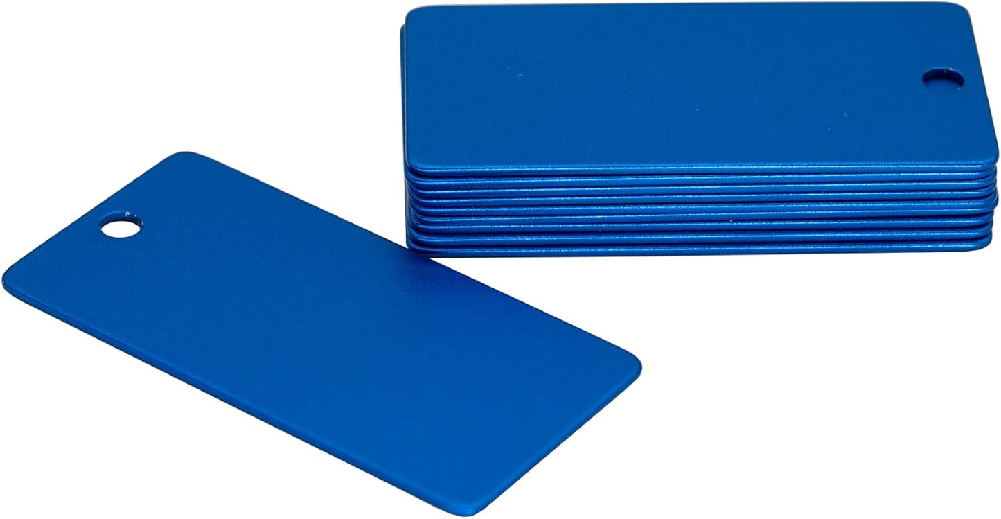 StayMax Anodized Aluminum Engraving Blanks 1x2 Inch 50 Pack (Blue)-VerdiqueGarden
