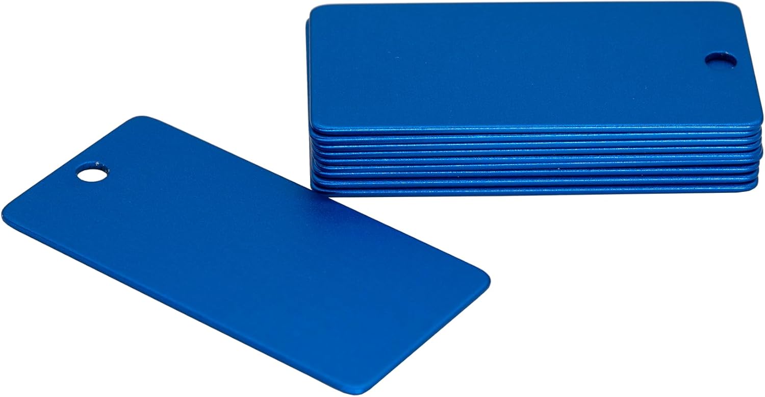 StayMax Anodized Aluminum Engraving Blanks 1x2 Inch 50 Pack (Blue)-VerdiqueGarden