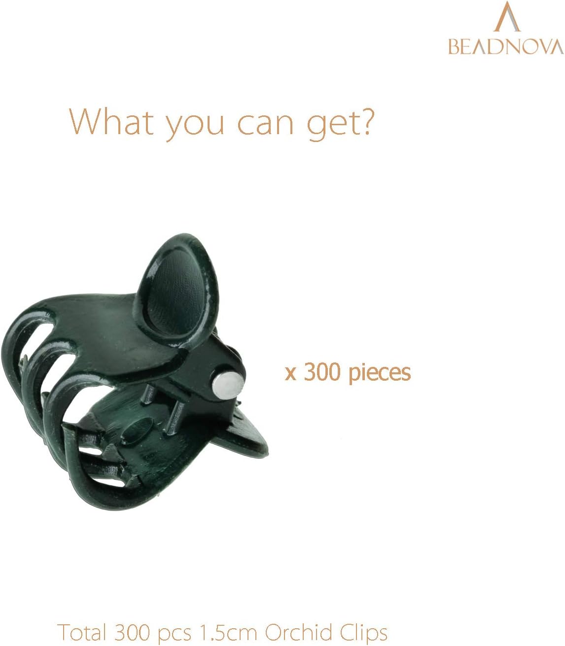 BEADNOVA Orchid Support Clips - 300PCS Plant Clips for Flower, Vine-VerdiqueGarden