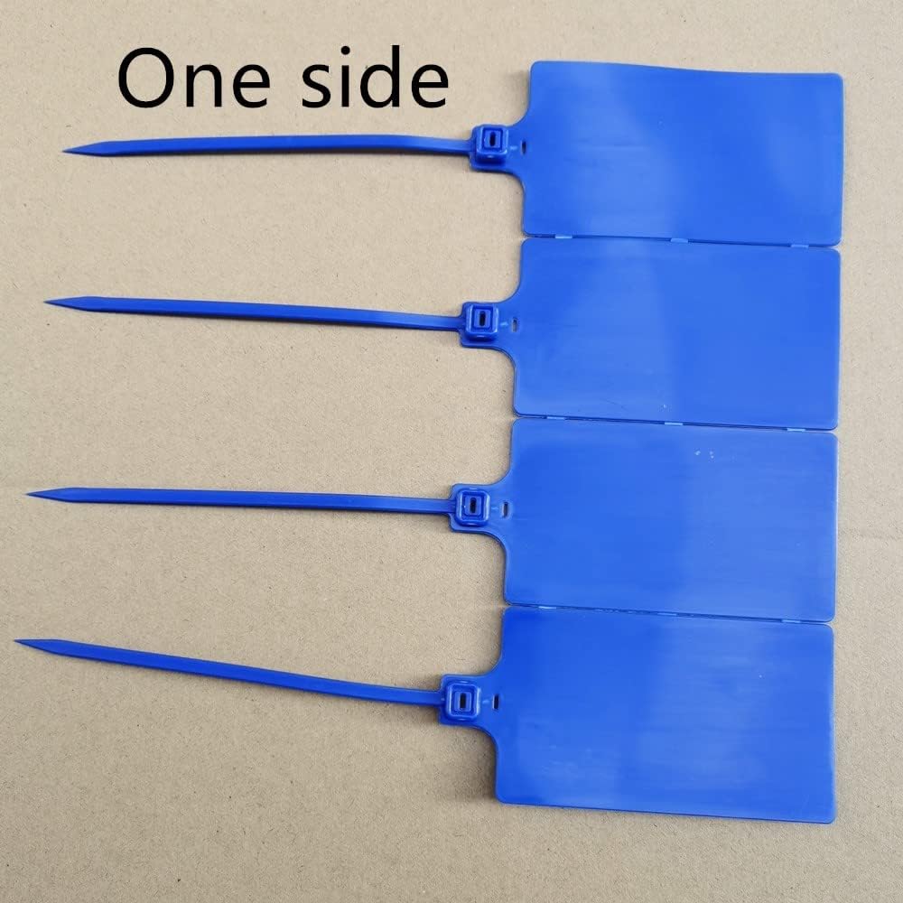 Plastic Seals Shipping Tags Logistics Use Big Sign Tie Large Label Tie, 255mm Total Length, Package of 100pcs (Navy Blue)-VerdiqueGarden
