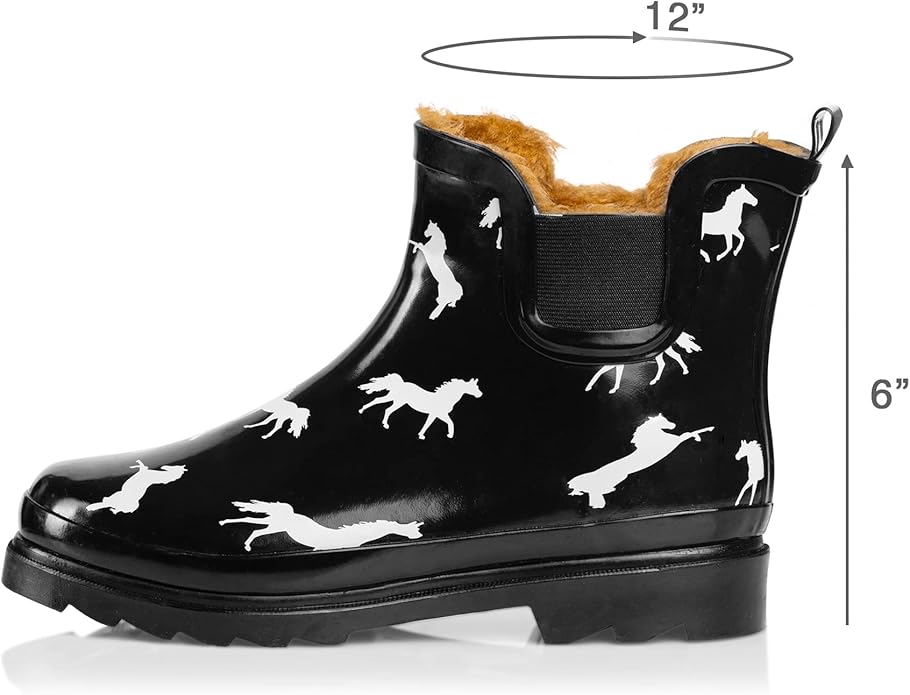 NORTY - Womens Ankle Rain Boots - Ladies Waterproof Winter Spring Garden Boot runs ½ size large-VerdiqueGarden
