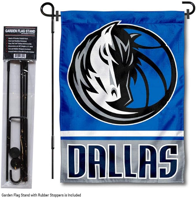 WinCraft Dallas Mavericks Garden Flag with Stand Holder-VerdiqueGarden
