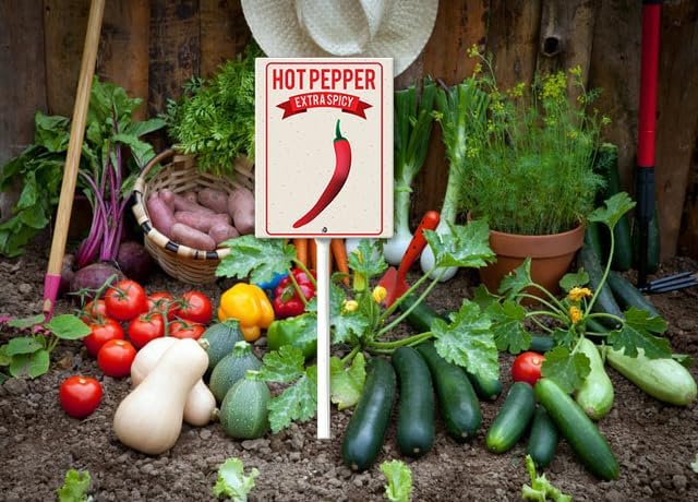 Eveokoki Aluminum Seed & Plant Labels - Plant Markes for Seedlings-Plant Tags for Pots - Garden Signs for Vegetable - Durable Markers for Plants Outdoor Waterproof - Garden Decor for Farmhouse-VerdiqueGarden