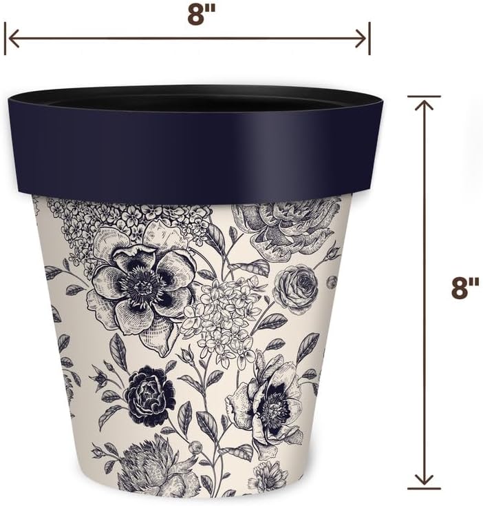 Briarwood Lane Woodcut Floral Small Planter-VerdiqueGarden