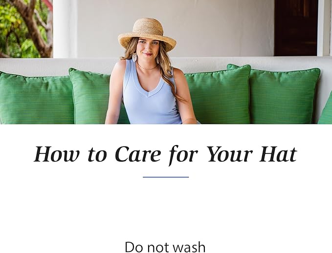 Wallaroo Hat Company – Women’s Petite Catalina Sun Hat – Wide Brim, Natural Fiber, Adjustable Sizing for Smaller Crown Sizes-VerdiqueGarden