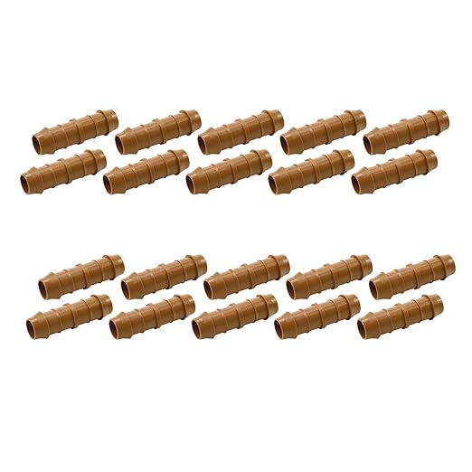 Dnyta 20pcs Drip Irrigation Fittings Drip Line Connectors Kit 17mm Drip Irrigation Tubing 1/2 Inch Drip Irrigation Kit for Most 1/2" Irrigation Tubing or Sprinkler Systems-VerdiqueGarden
