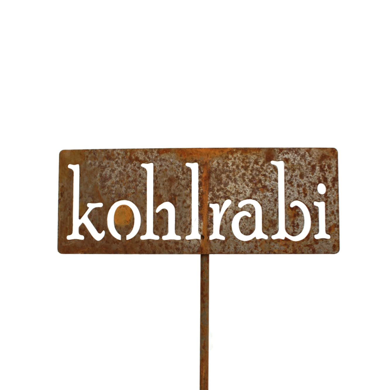 Classic Metal Garden Markers 19 Inches Tall (kohlrabi, Naturally Rusted)-VerdiqueGarden