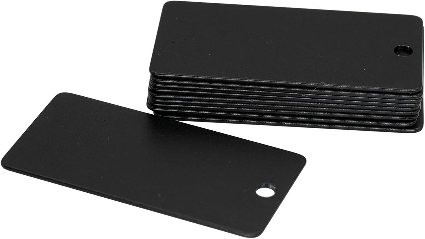StayMax Anodized Aluminum Engraving Blanks 1x2 Inch 50 Pack (Black)-VerdiqueGarden