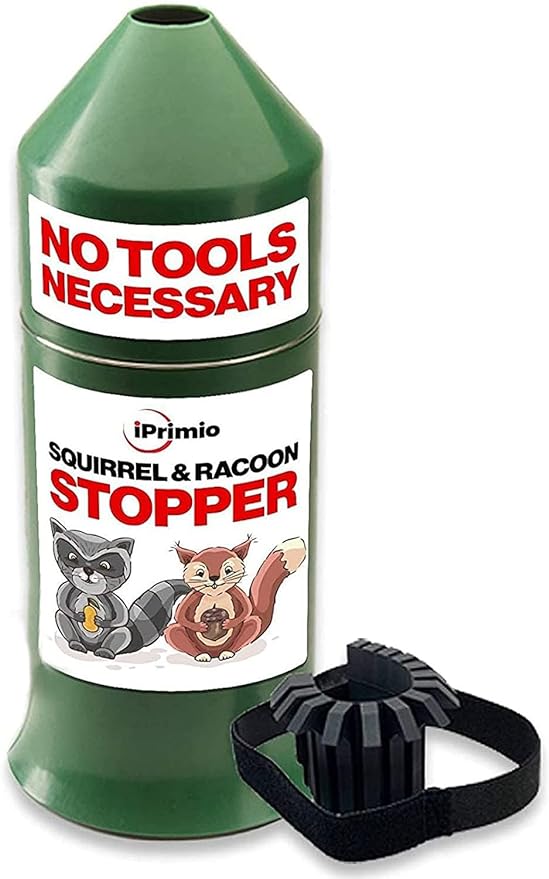 iPrimio 18" Squirrel Baffle - Easy Install Pole Wrap Around Baffle: Protect Hanging Bird Feeders, Squirrel Baffles for Feeders, No Tool Install, Durable Weather Resistant, for Bird Feeder Poles-VerdiqueGarden