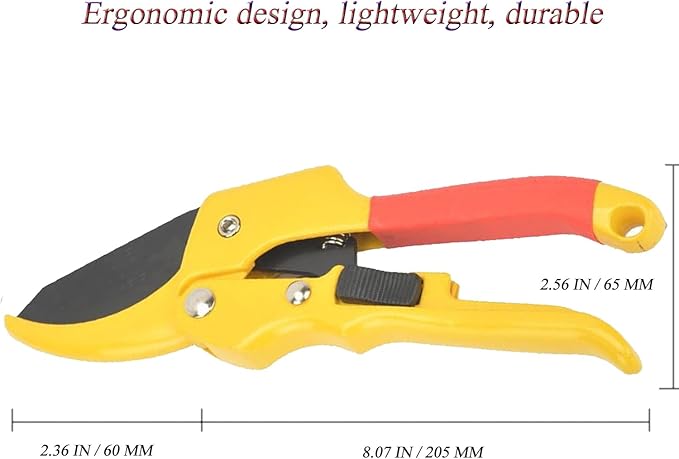Garden clippers, premium Germany pruners, Work 3 times easier, professional pruning shears, cutting rose, flower, hedge, stem, tree, Sharp gardening scissors, Arthritis weak hand snips (Japanese, 1)-VerdiqueGarden