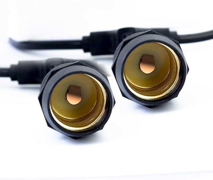 FRIDEKO HOME Waterproof Outdoor String Lights - 12Ft Commercial Grade Patio Lights Heavy Duty Light String Hanging Light Fixture with 11W S14 Bulbs for Deckyard Garden Porch Party Decor-VerdiqueGarden