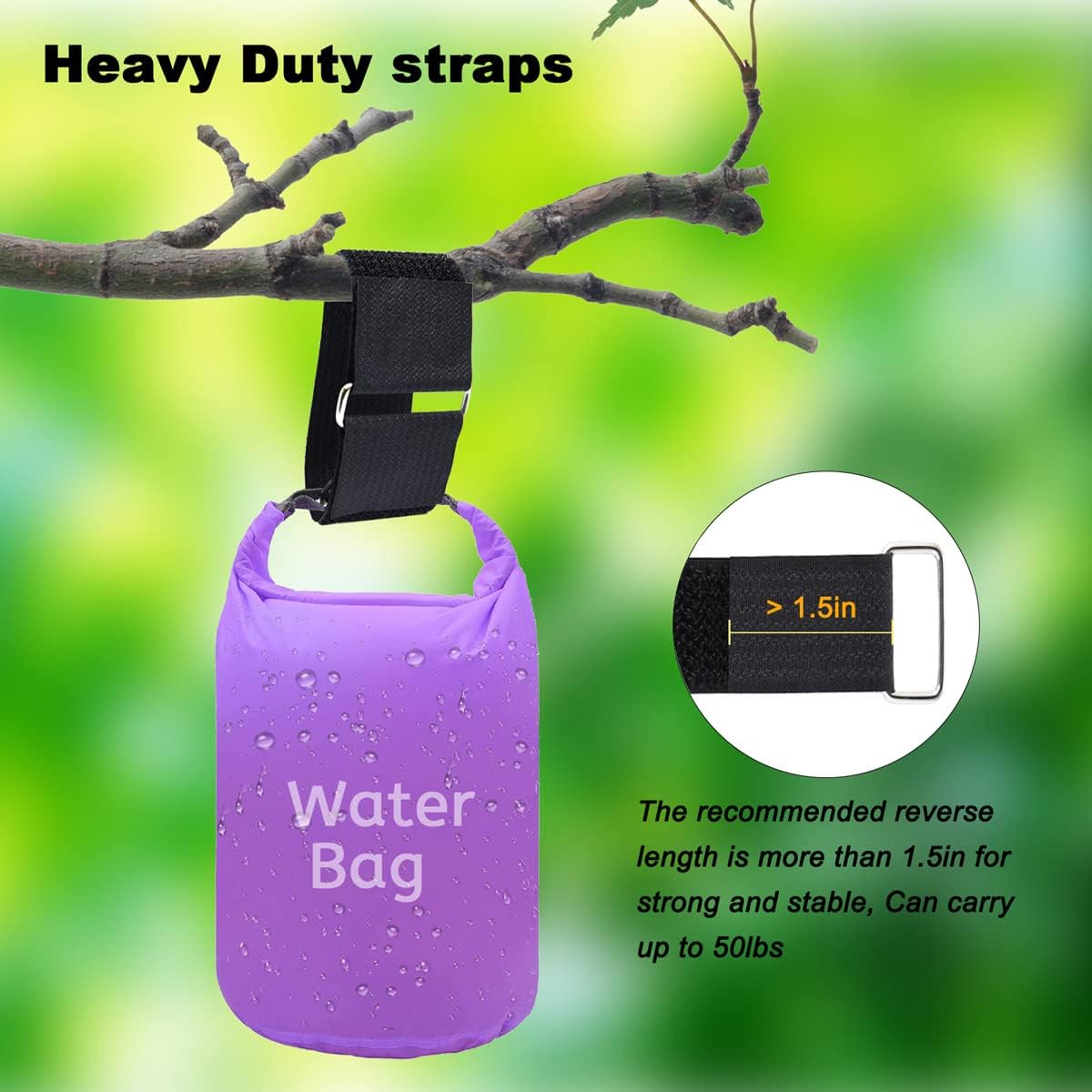 2" x32ft Reusable Cinch Strap with 20 Metal Buckles, Cut-to-Length Fastening Securing Straps, Adjustable Nylon Cable Straps and Cord Ties for Organizer or Storage, 2 inch Wide, Black-VerdiqueGarden