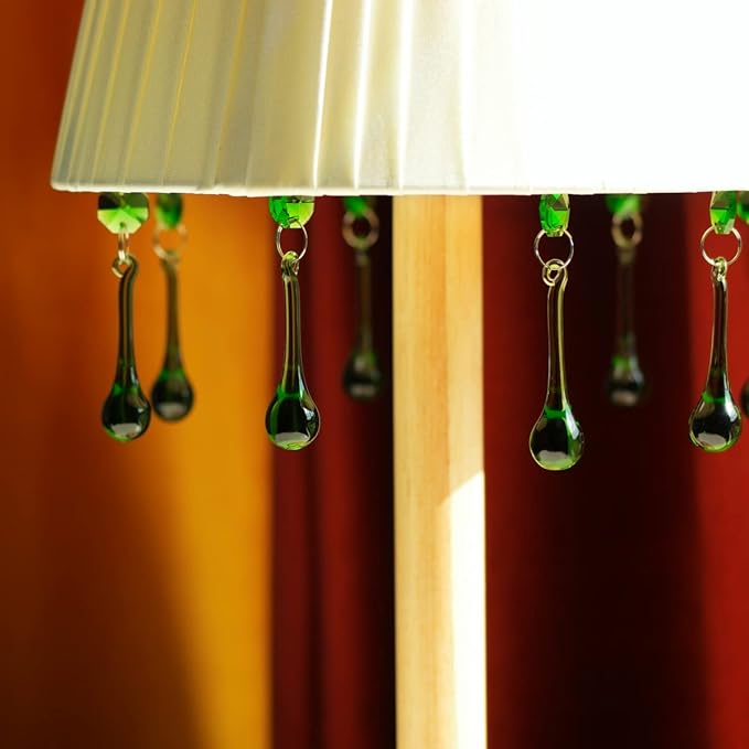 12pcs Raindrop Crystal Chandelier Prisms Parts, Hanging Crystals Beads for Chandeliers, Home Decoration-VerdiqueGarden