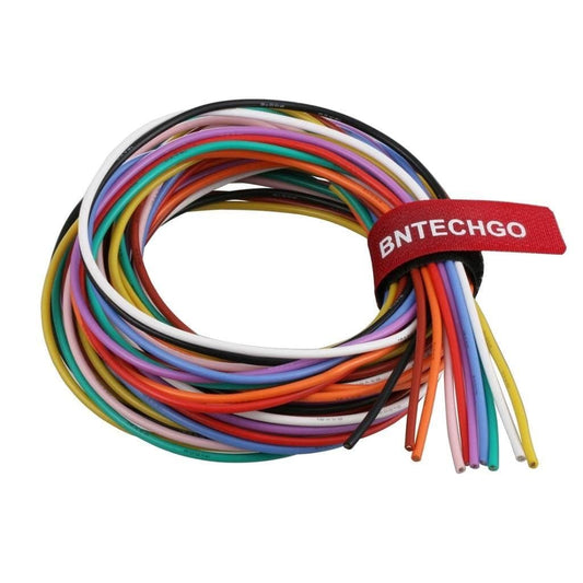 BNTECHGO 18 Gauge Silicone Wire Kit 10 Color Each 10 ft Flexible 18 AWG Stranded Tinned Copper Wire-VerdiqueGarden