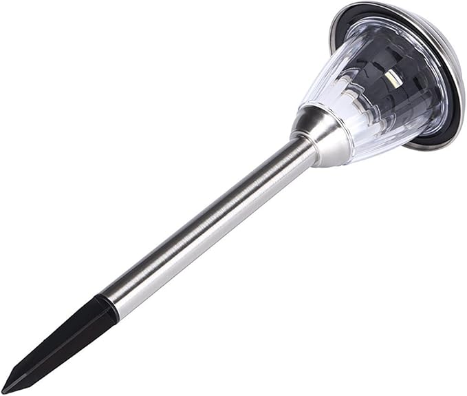 Solar LED Outdoor Lights 8-Pack Stainless Steel Pathway Landscape Lights for Outdoor Path Patio Yard Deck Driveway and Garden, (Silver)-VerdiqueGarden