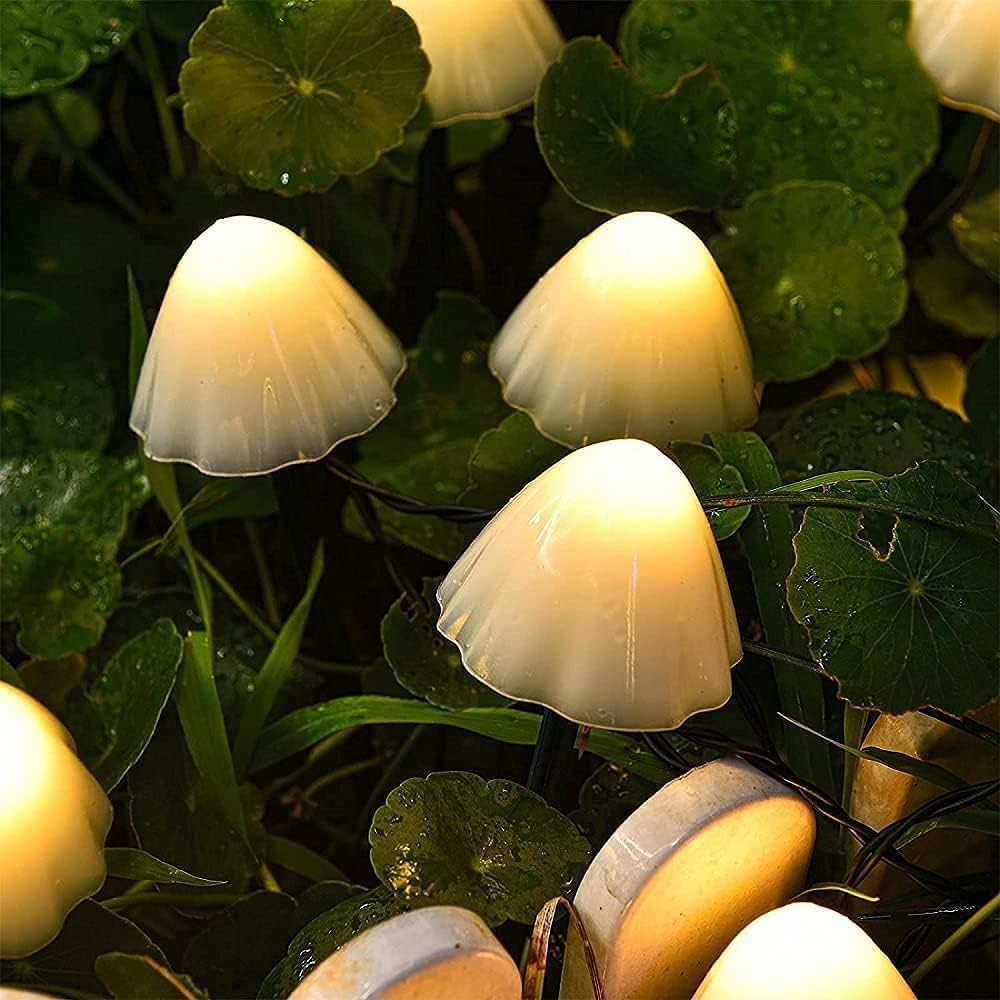Outdoor Solar Garden Lights, Mini Solar Mushroom Light Outdoor Waterproof Cute Mushroom Shaped Pathway Landscape Lights for Yard Patio Party Wedding Festival Decoration (Warm White)-VerdiqueGarden