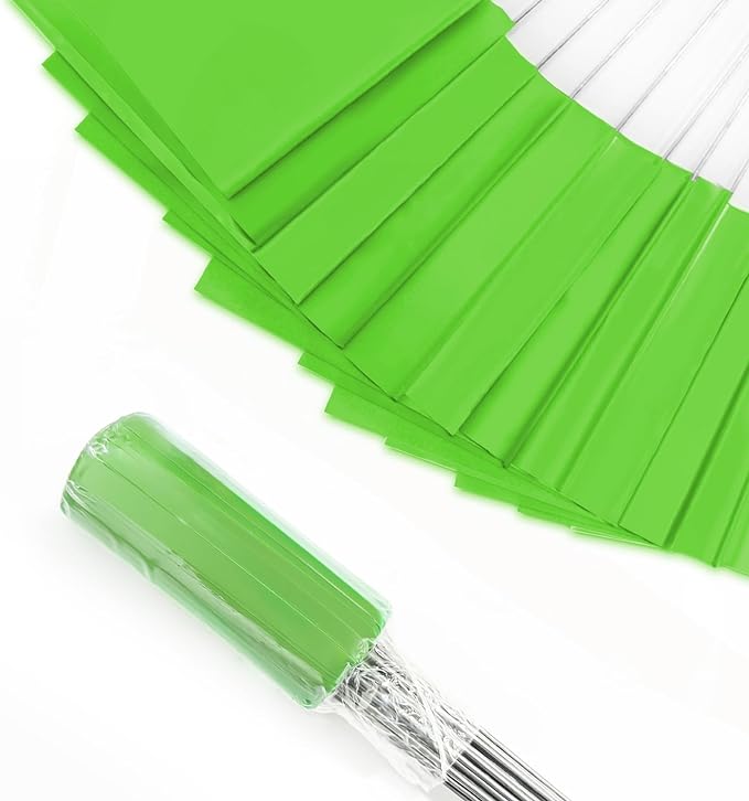 Zozen 50Pack Green Marking Flags, Writable/15x4x5 Inch, Yard Flags for Lawn & Irrigation & Landscape & Sprinkler & Survey & Dog Training.-VerdiqueGarden