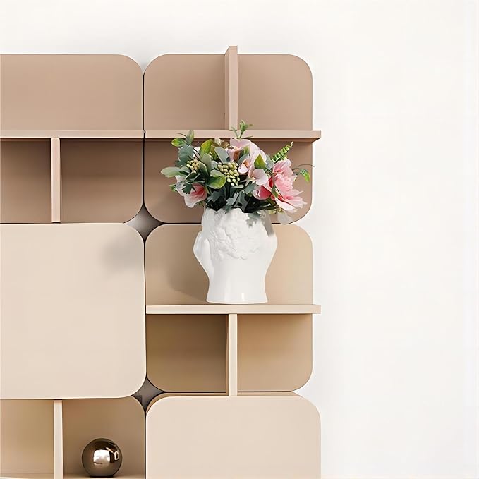 BrownLove Ceramic Face Vase White Flower for Decor Female Form Art Vase Modern Decorative Centerpiece for Table Shelf Living Room Office Bedroom-VerdiqueGarden