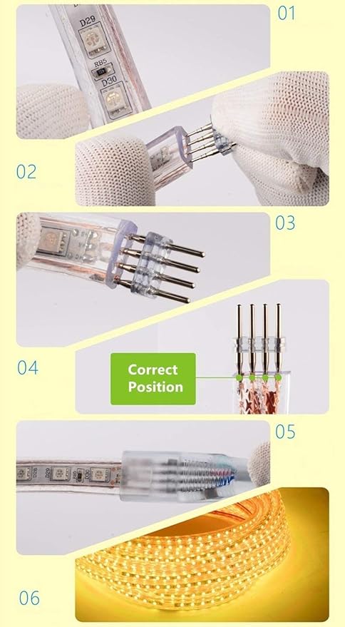 5050-60 Type AC 110-120V RGB LED Strip Lights, Flexible/Waterproof/Dimmable/Multi-Colors/Multi-Modes LED Rope Light + 24 Keys Remote for Home/Garden/Building Decoration (164ft/50m, RGB)-VerdiqueGarden