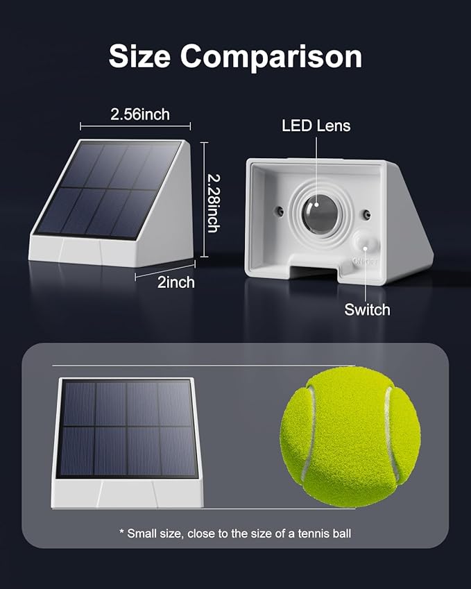 12 Pack Color Changing Solar Powered Fence Lights Outdoor Decorative LED Waterproof Yard Lighting for Outside Wall, Deck, House Patio, Rail, Backyard, 8 Colorful Modes, Easy Install (White Shell)-VerdiqueGarden