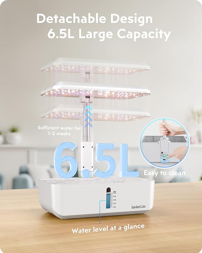 Hydroponics Growing System Garden: 12 Pods Indoor Herb Garden with Grow Light Plants Germination Kit Quiet Automatic Hydroponic Height Adjustable - Gardening Gifts for Women-VerdiqueGarden