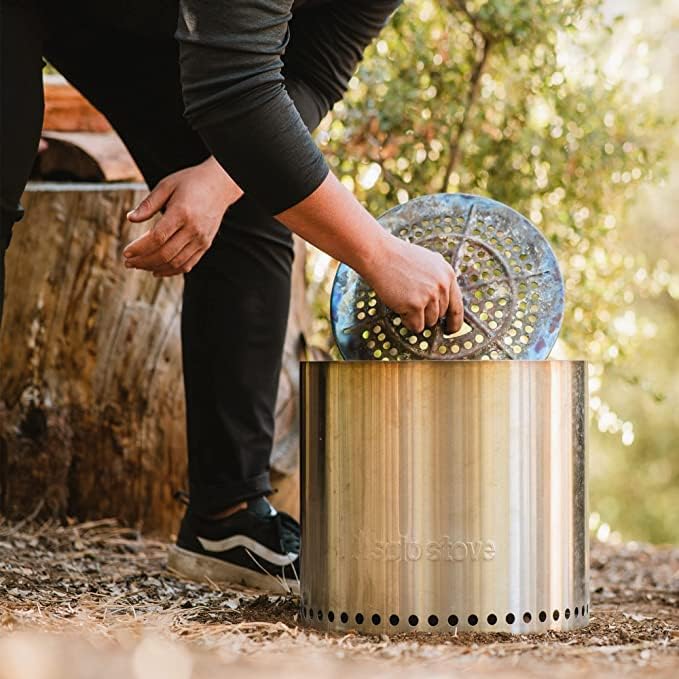 Solo Stove Ranger 2.0, 15 Inch Smokeless Fire Pit – Portable Stainless Steel Outdoor Fireplace with Carry Case - Lightweight Fireplace, Removable Ash Pan, Ideal for 2-4 People, 15lbs-VerdiqueGarden