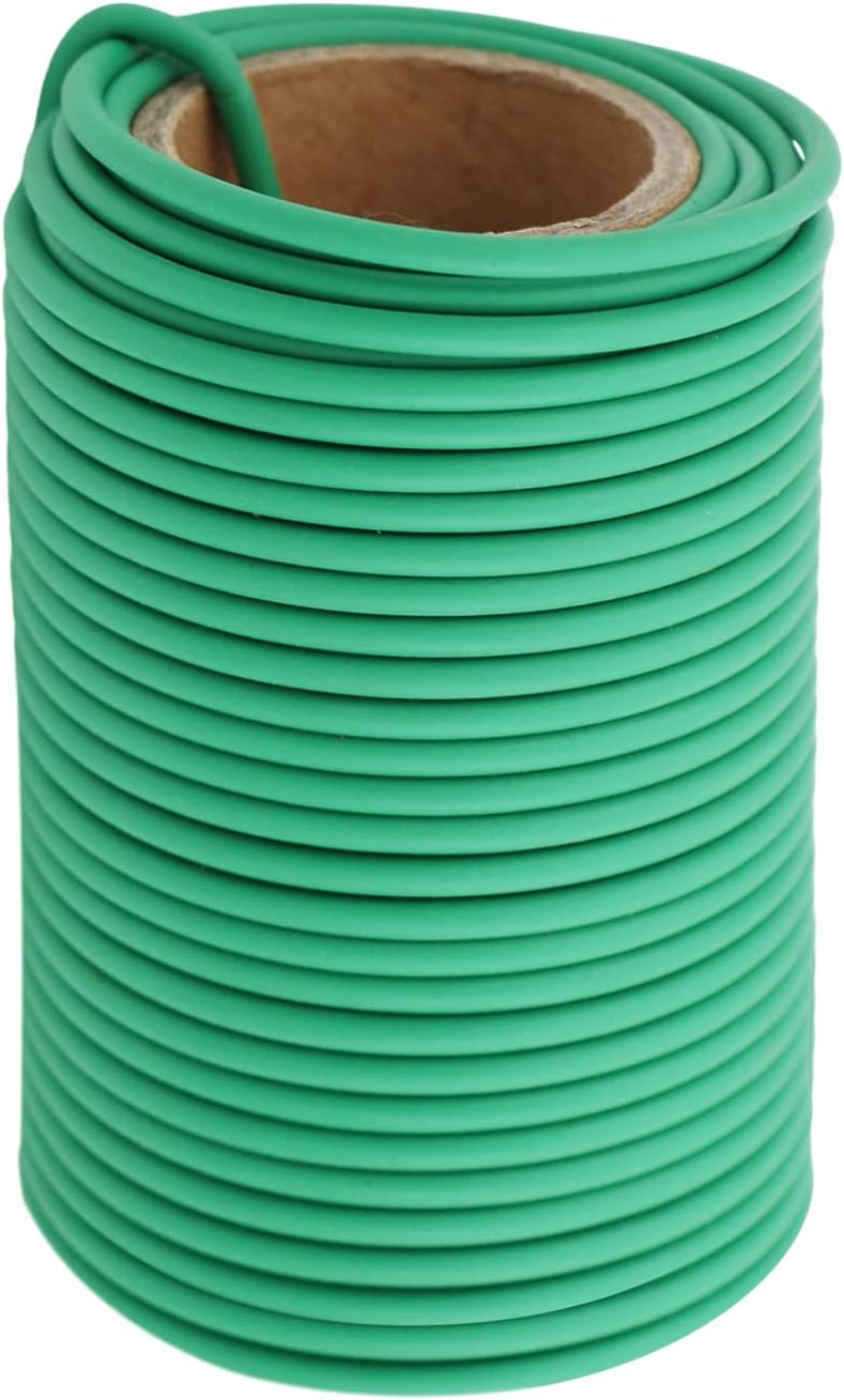 Garden Flexible Wire Tie, Soft Twist Plant Ties Support Plant Vines for Supporting and Fixing Garden Planting Branches Vines & Stems ，Organize Data Wire and Office Organization 65.6’ ( 3.5MM) (green)-VerdiqueGarden