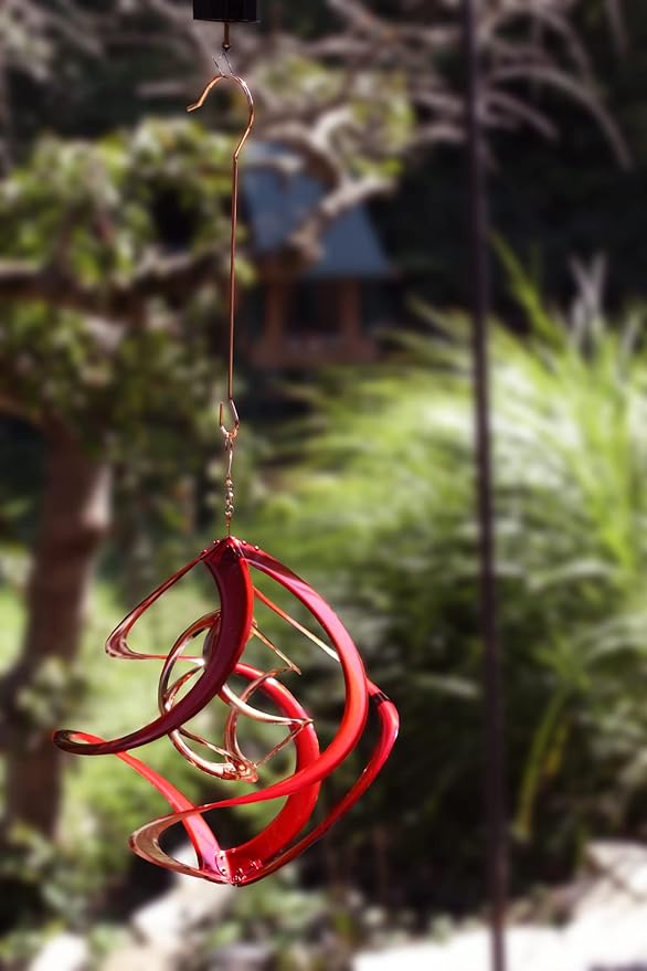 Red Carpet Studios 31092 Cosmix Wind Spinner Double Helix, 14-Inch, Red &Copper-VerdiqueGarden