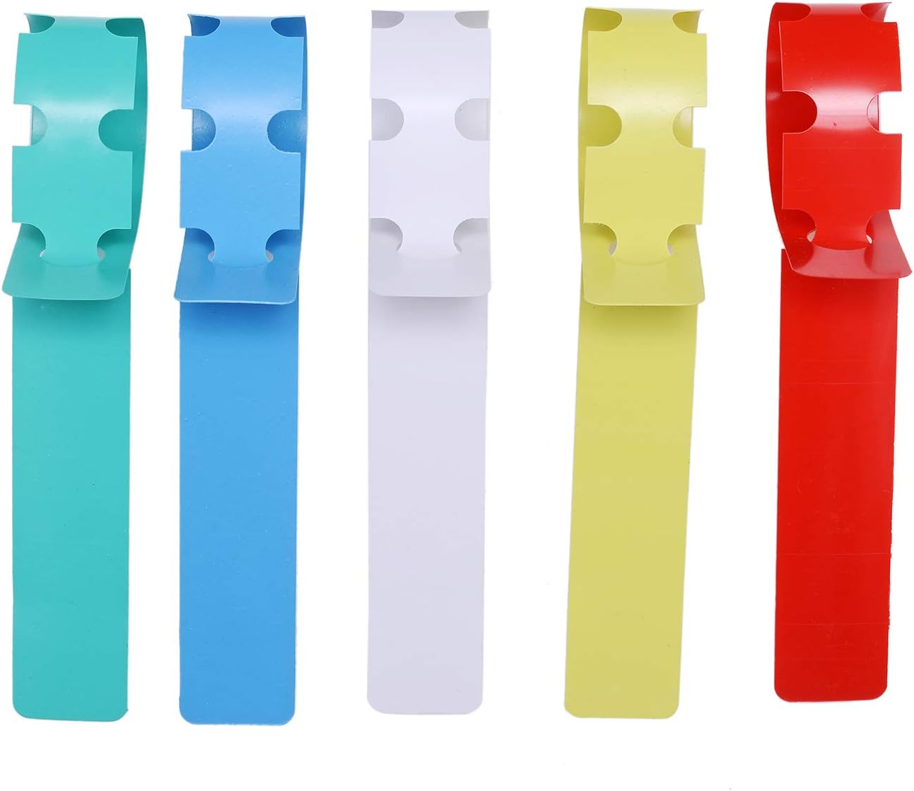 500 Pcs Wrap Around Adjustable Plant Tree Hanging Tags, Plastic Nursery Garden Waterproof Labels, Large Writing Surface (20x2cm, 5 Colors)-VerdiqueGarden